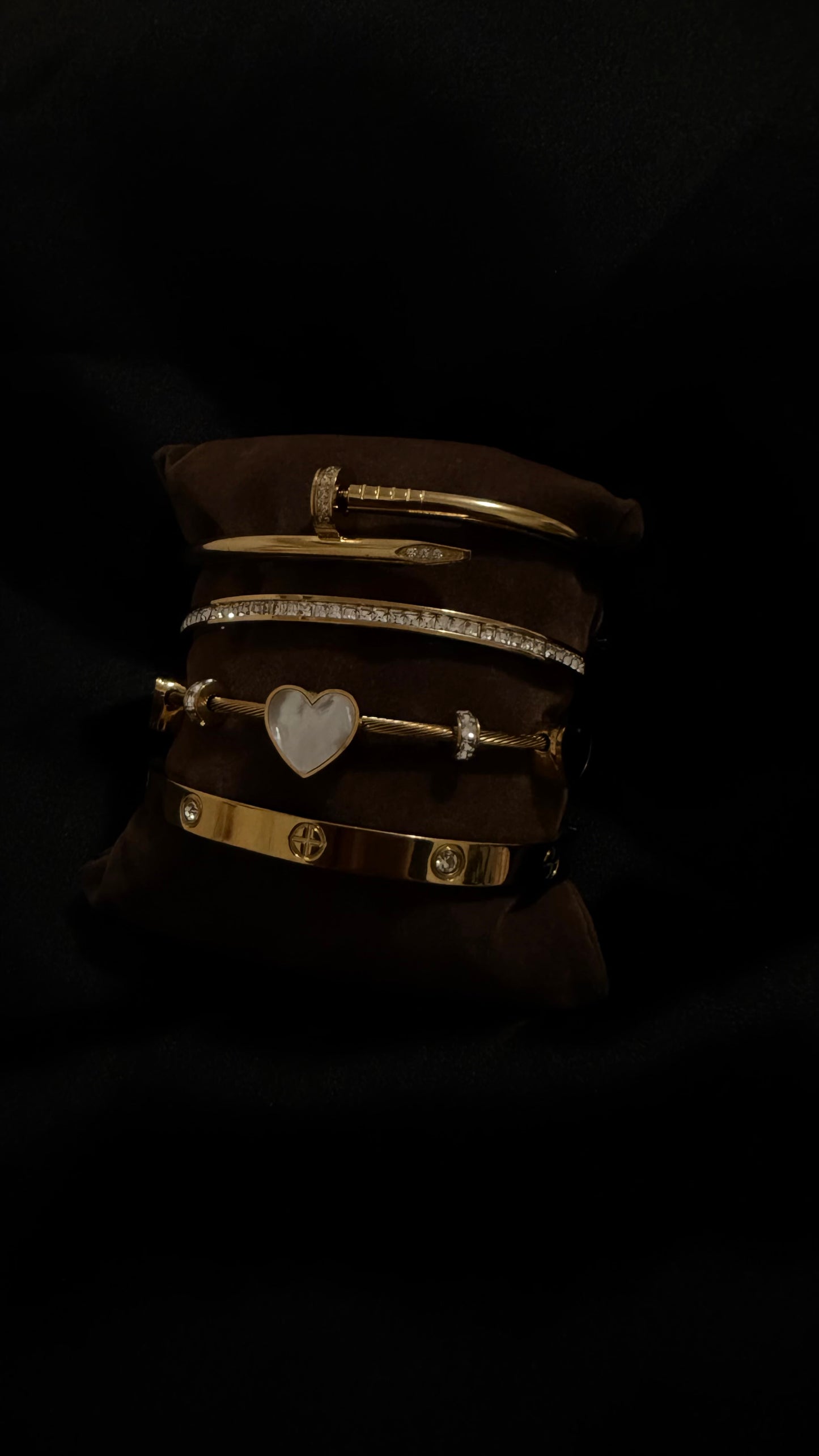 Golden Bracelet Stack