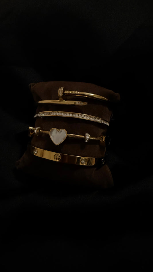 Golden Bracelet Stack