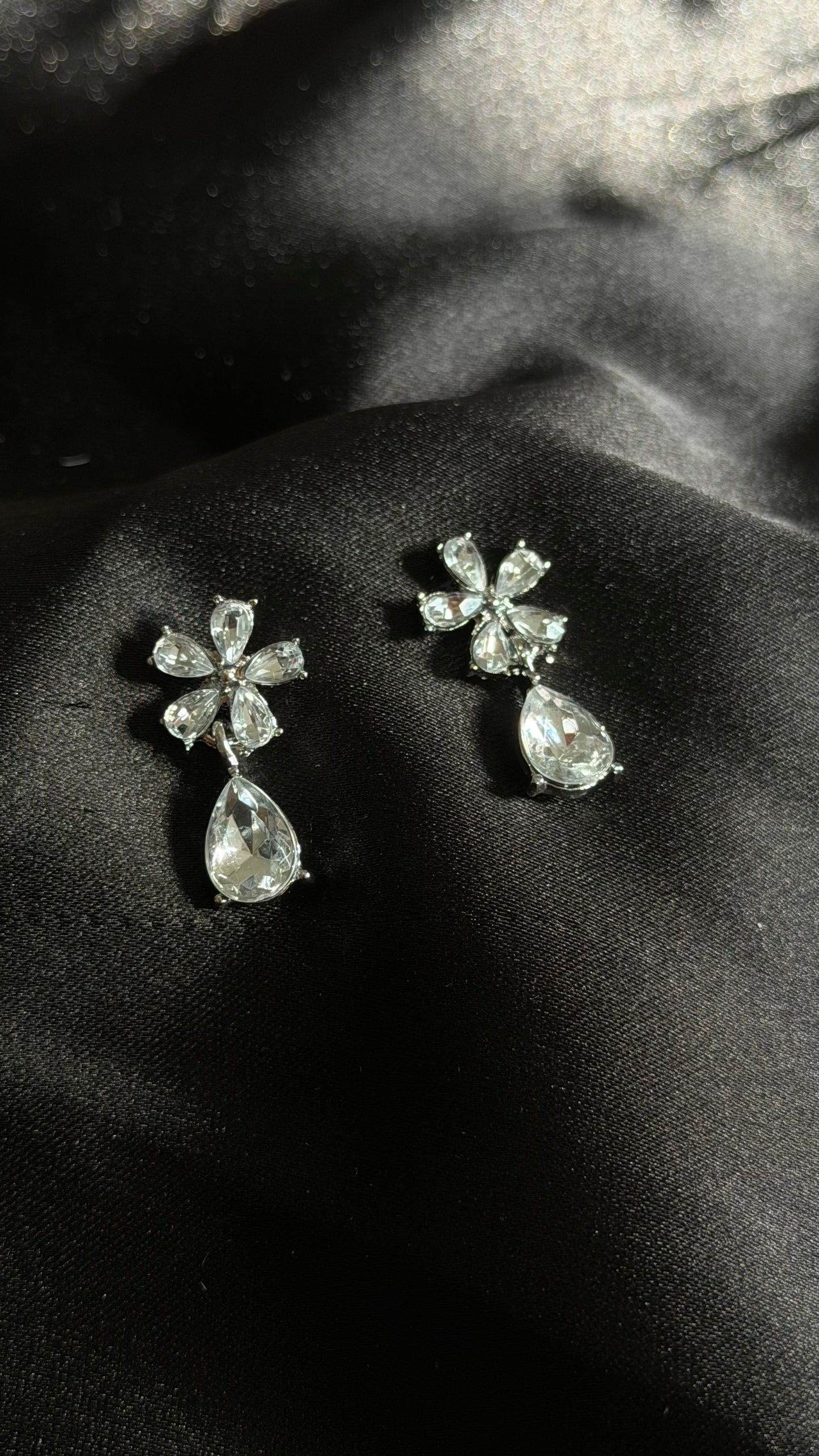 Crystal Flower Earrings