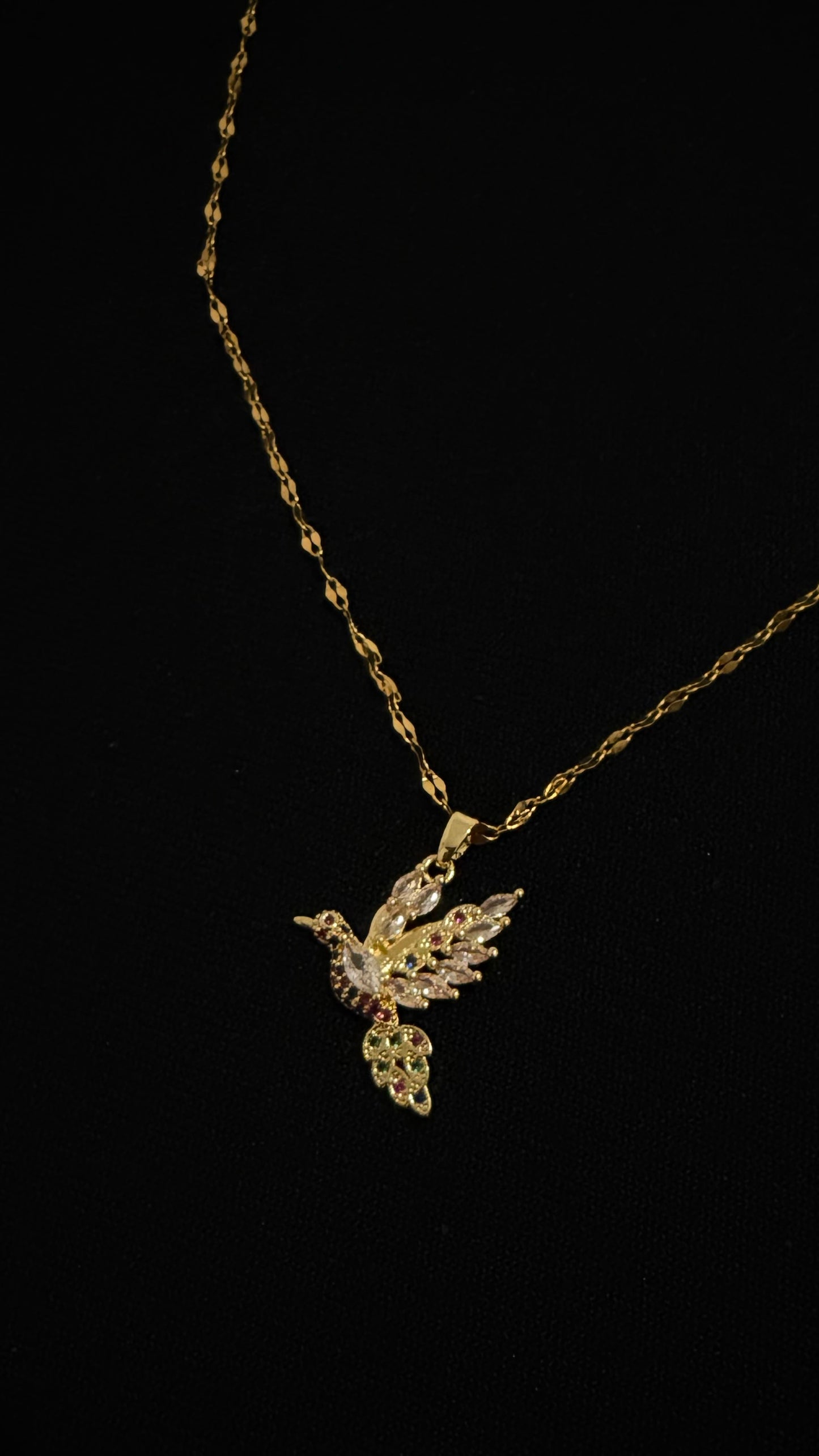 Gold plated hummingbird
