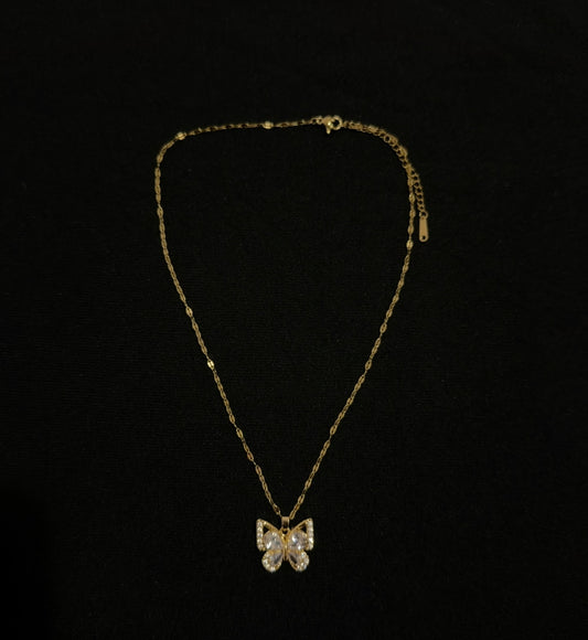 Crystal Butterfly Necklace