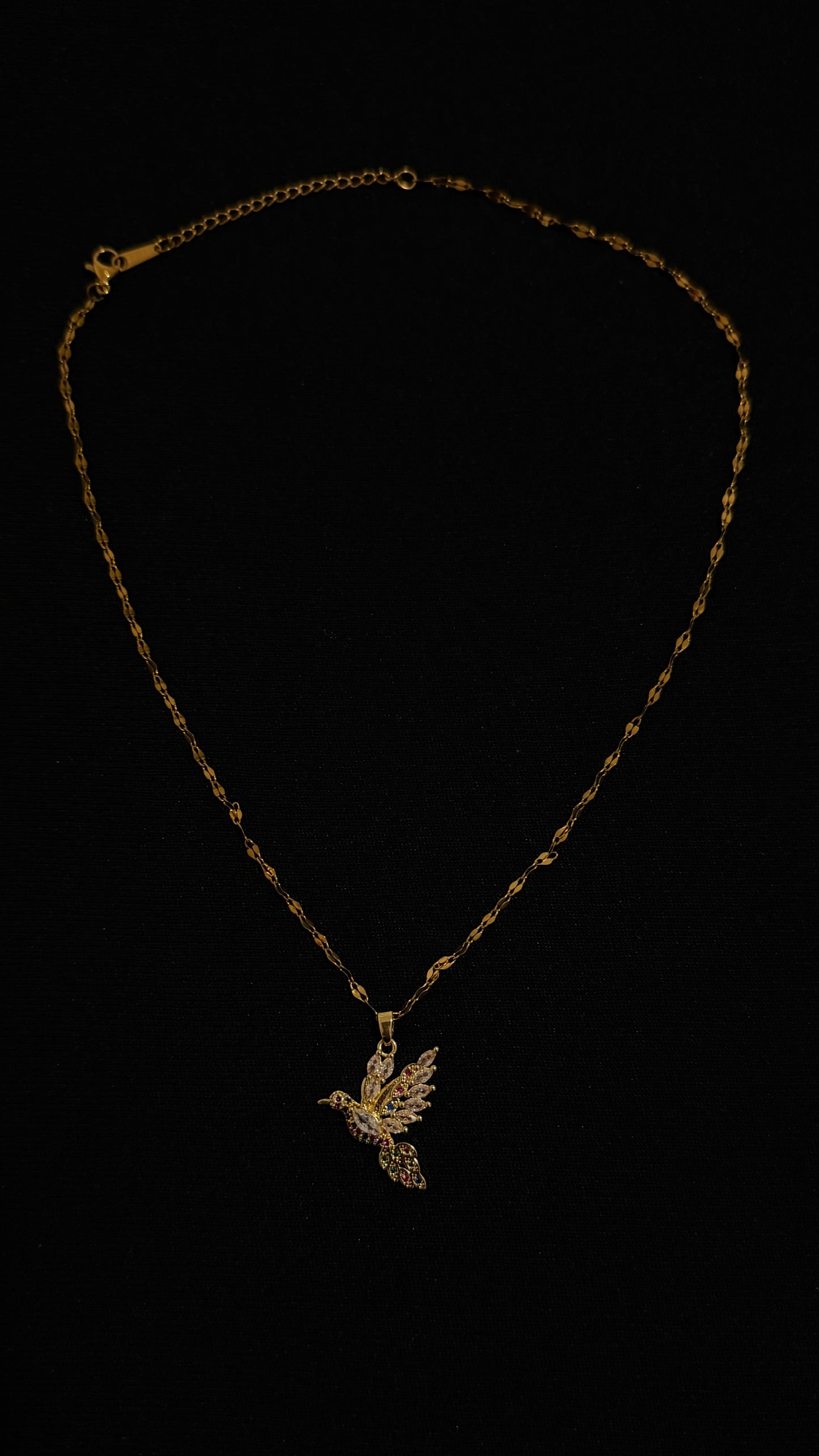 Gold plated hummingbird