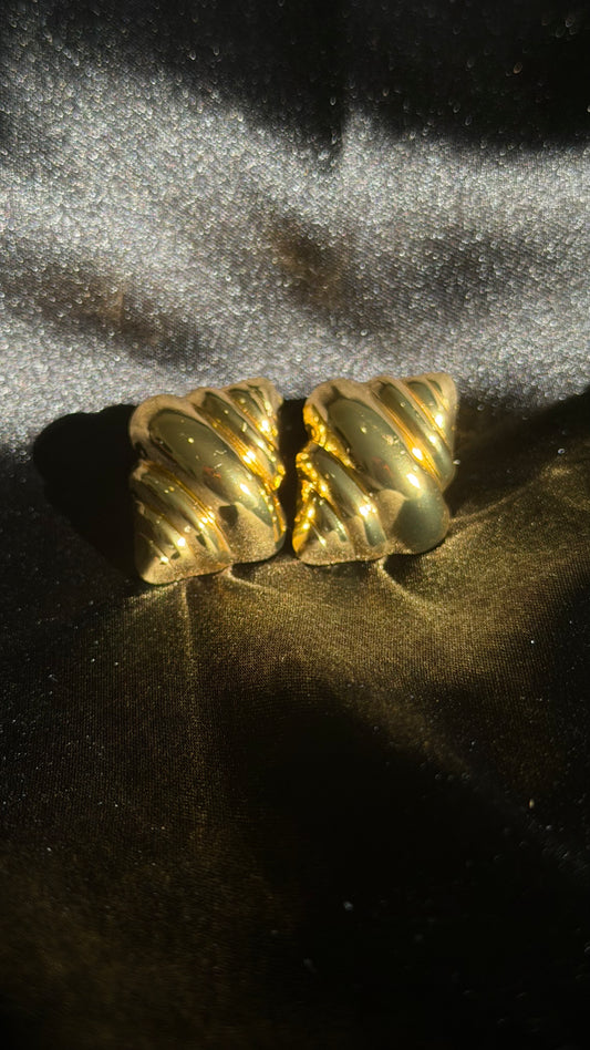 Gold Plated Seashell Earrings