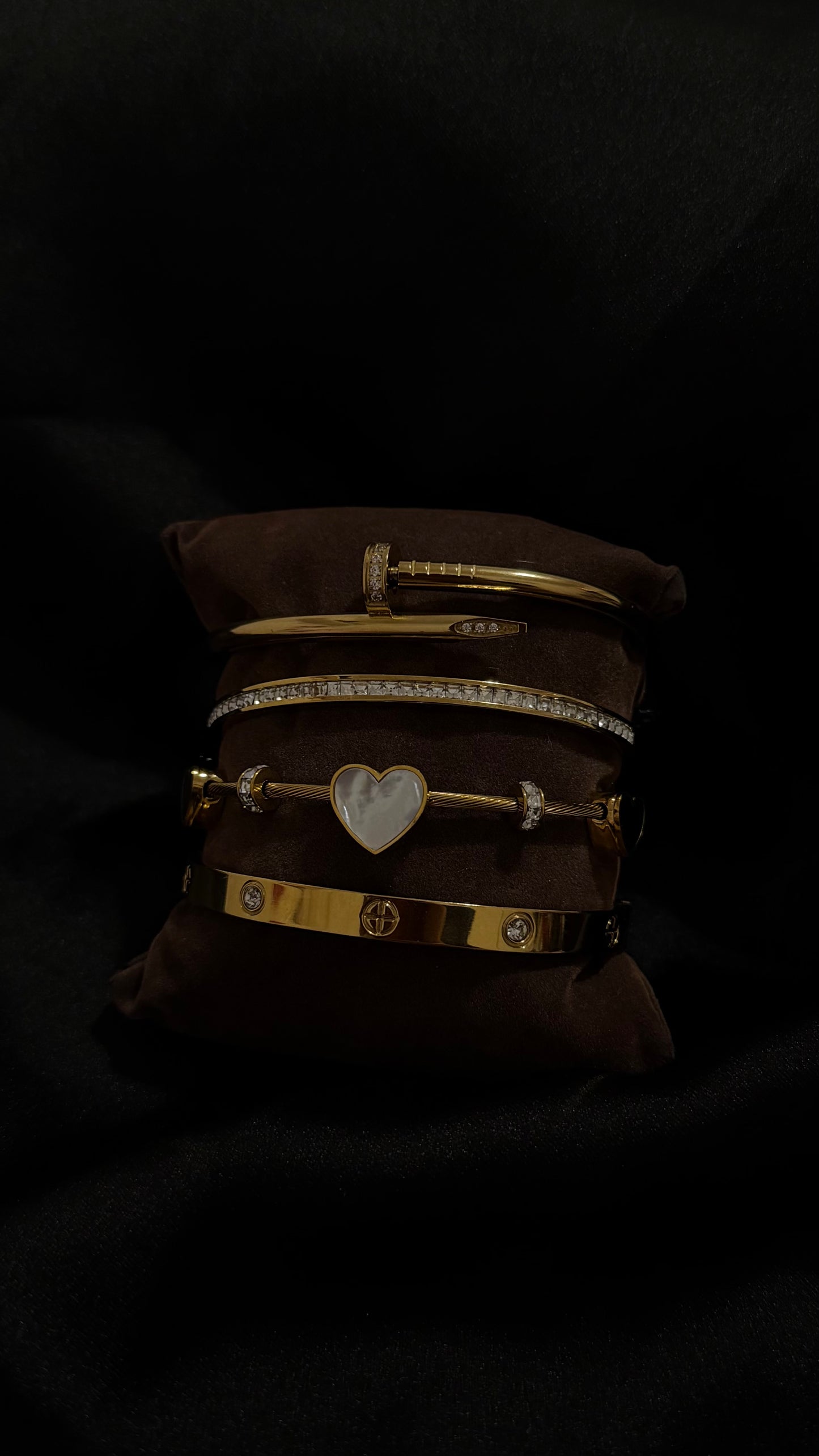 Golden Bracelet Stack