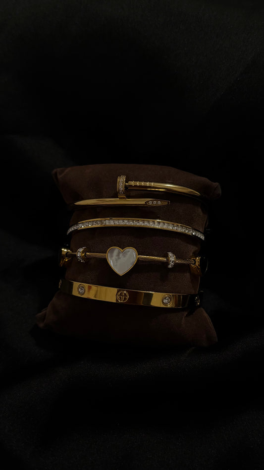 Golden Bracelet Stack