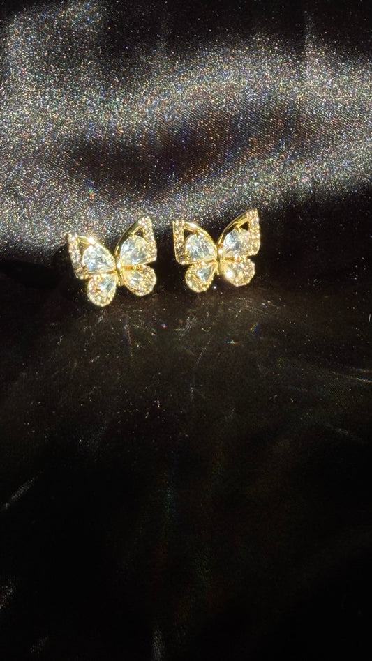Crystal Butterfly Earrings