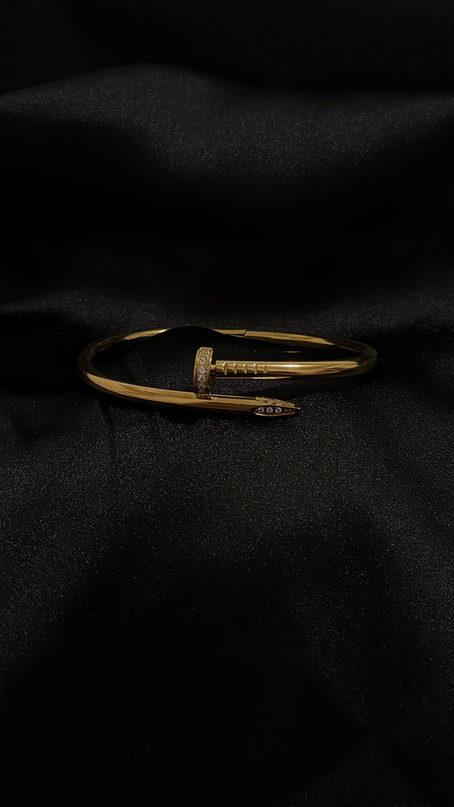 Gold Plated Nail bangle