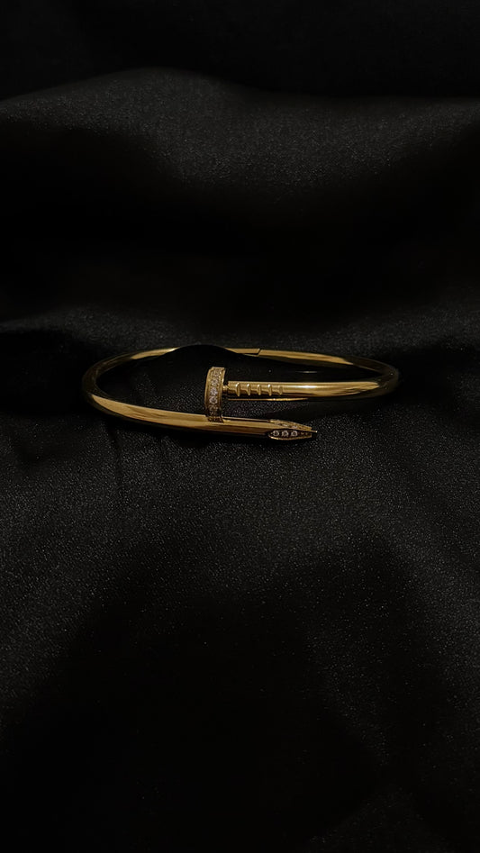Gold Plated Nail bangle