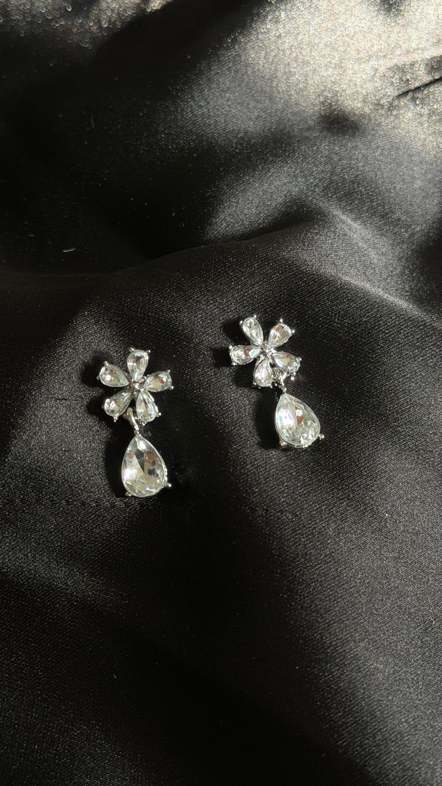 Crystal Flower Earrings