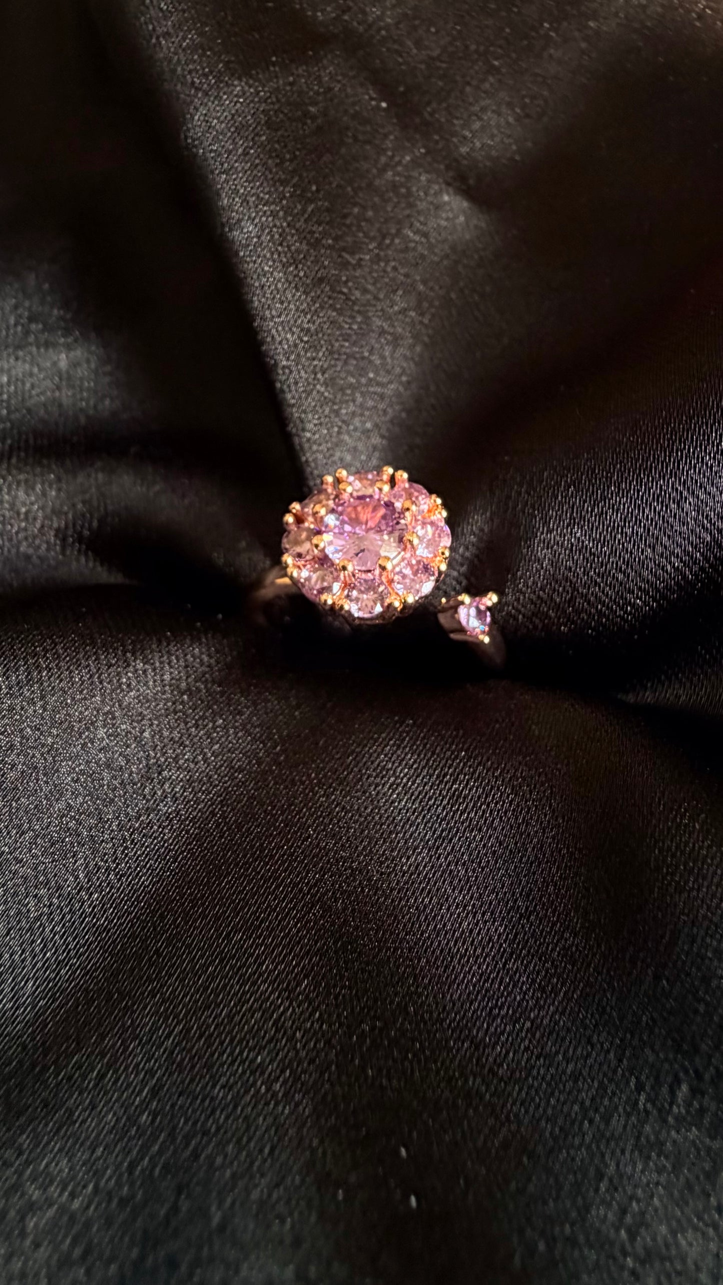 Rose Gold Adjustable Spinning Flower Ring
