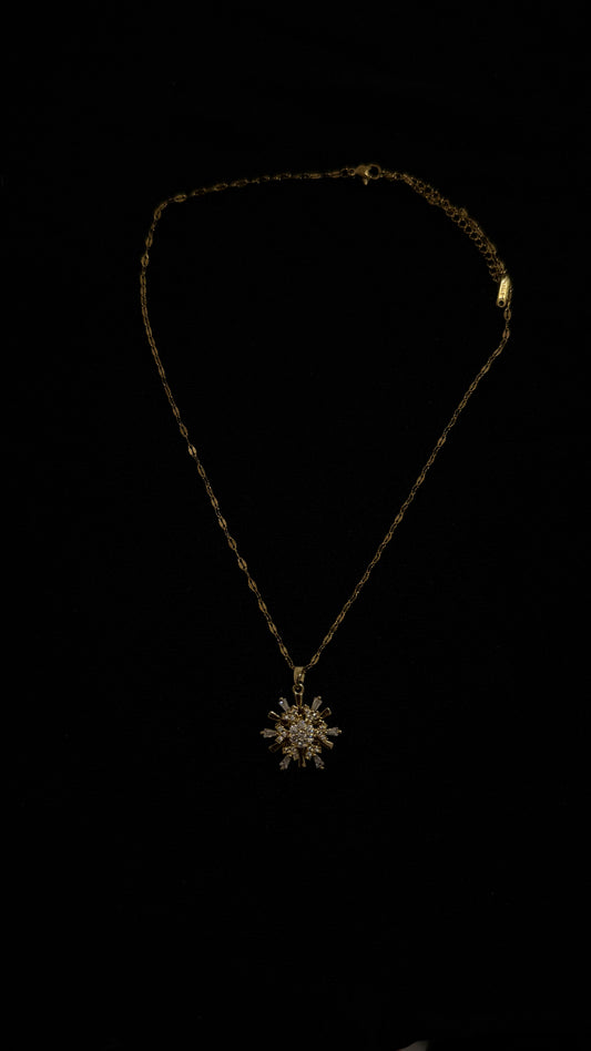 Spinning Snowflake Necklace