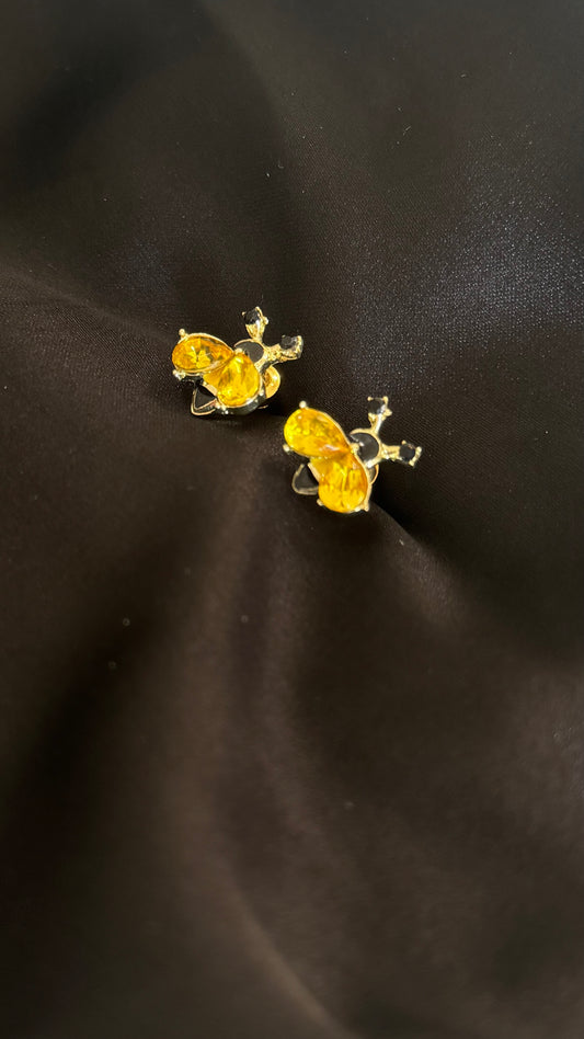 Crystal Bee Stud Earrings