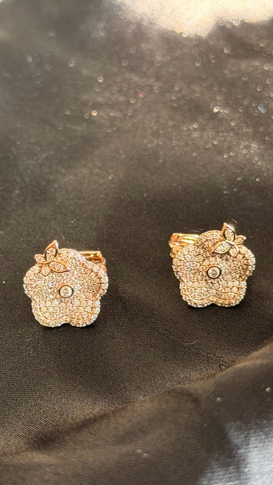 Crystal Flower Earrings